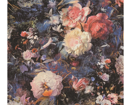 Papier peint à motif floral avec pivoines et éléments floraux