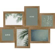 Mehrfachbilderrahmen mit sechs Fächern zur individuellen Gestaltung