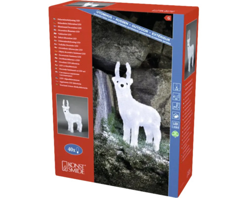 Dekorative LED-Beleuchtung in einer Verpackung mit einem Reh-Motiv für den Außenbereich