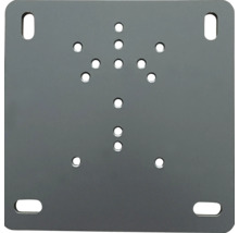 Plaque de montage grise avec plusieurs trous de perçage
