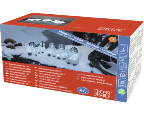 Guirlande lumineuse à LED Konstsmide Décoration Pingouin, emballage