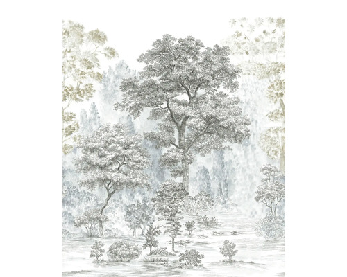 Papier peint avec motif de paysage forestier