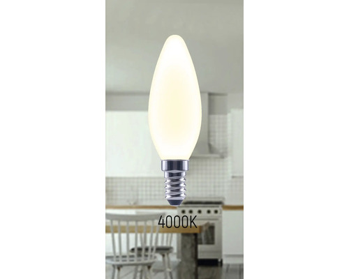 Lampe à bougie avec culot E14 et température de couleur de 4000 Kelvin