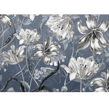 Papier peint à fleurs avec motif tulipes