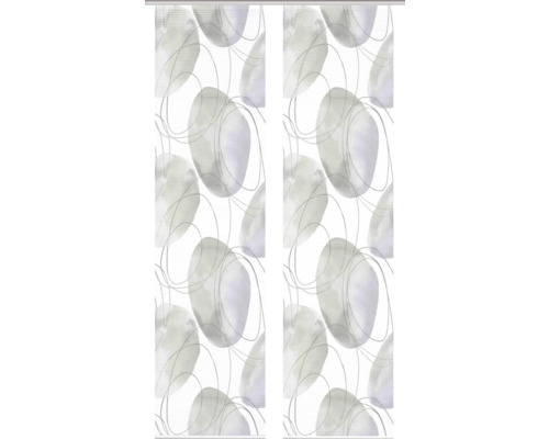 Schiebegardine mit abstraktem Kreismuster für Fensterdekoration