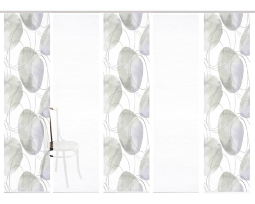 Panneau coulissant avec motif abstrait pour décoration de fenêtre