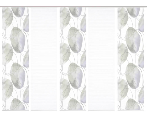 Panneau coulissant avec motif abstrait pour décoration de fenêtre