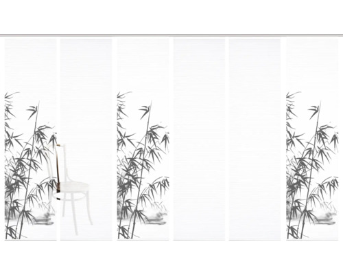 Schiebevorhang mit Bambusmotiv