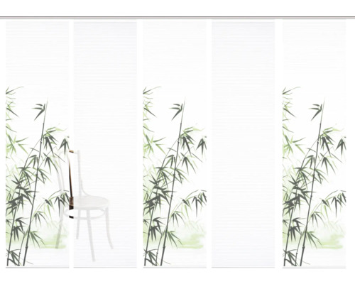 Schiebegardinen mit Bambusmuster