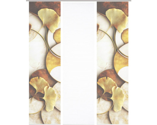 Schiebetür mit Blattmotiv für Inneneinrichtung