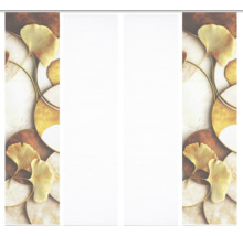 Schiebetür mit Blatt- und Kreismuster