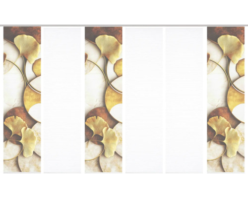 Schiebetür mit Blattmotiv für Wohnräume