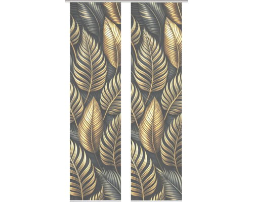 Schiebegardine mit Blattmuster