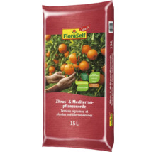 FloraSelf Terreau agrumes et plantes méditerranéennes, 15 litres