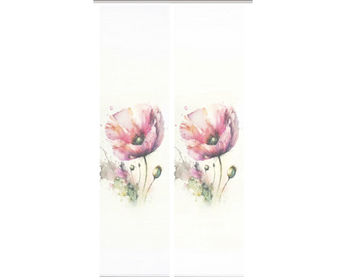 Store enrouleur avec motif de coquelicots