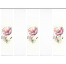 Store plissé avec motif floral pour décoration de fenêtre