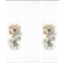 Trois stores enrouleurs avec motif de pissenlit