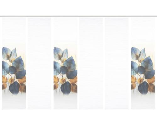 Schiebegardine mit Blattmuster