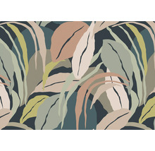 Papier peint à motif de feuilles abstraites