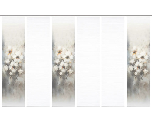 Schiebegardine mit Blumenmuster