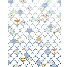 Papier peint avec motifs d'animaux et motif d'écailles