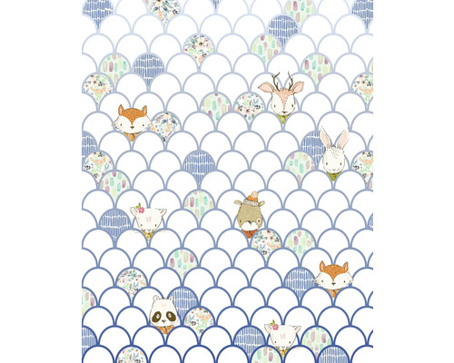 Papier peint avec motifs d'animaux et motif d'écailles