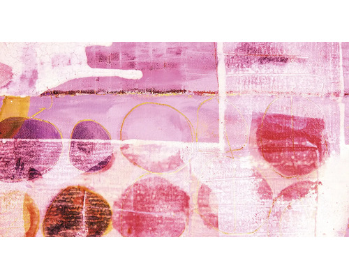 Peinture abstraite avec des formes circulaires sur toile