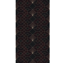 Motif géométrique de papier peint avec des motifs d'éventails et de losanges
