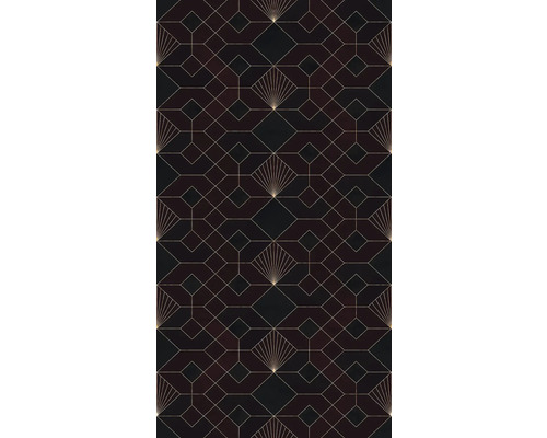 Motif géométrique de papier peint avec des motifs d'éventails et de losanges