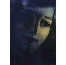 Portrait abstrait d'une femme avec un motif géométrique