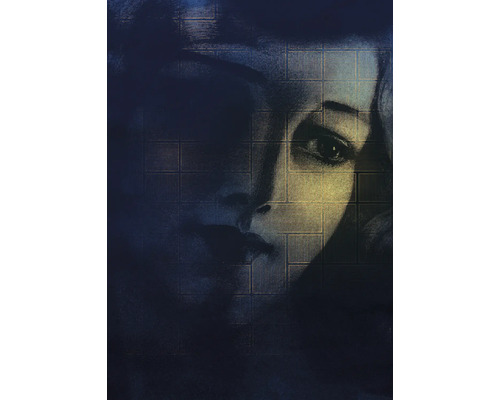 Portrait abstrait d'une femme avec un motif géométrique