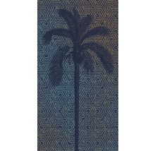 Papier peint avec motif de palmier et motif géométrique