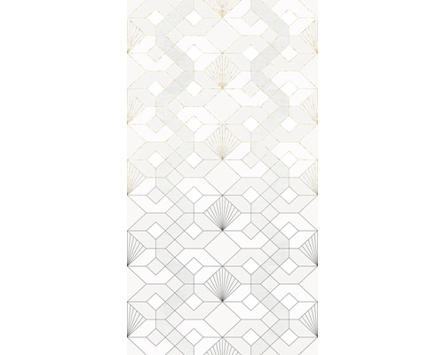 Tapete mit geometrischem Muster und Fächerdesign