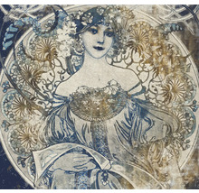 Image murale décorative avec une femme de style Art nouveau