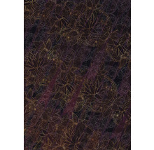 Motif graphique avec feuilles et cercles