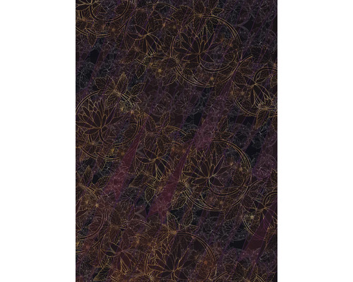 Grafisches Muster mit Blättern und Kreisen