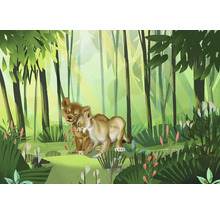 Illustration d'une famille de lions dans la forêt