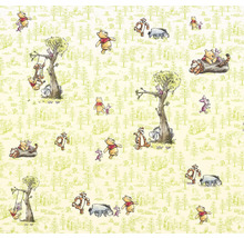 Papier peint avec motifs Winnie l'ourson et motif d'arbre