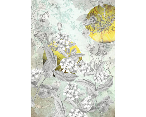 Motif floral décoratif avec fleurs et feuilles