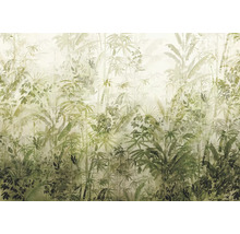 Papier peint avec motif jungle et motif végétal