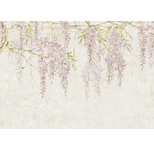 Illustration von Glyzinienblüten an Ästen