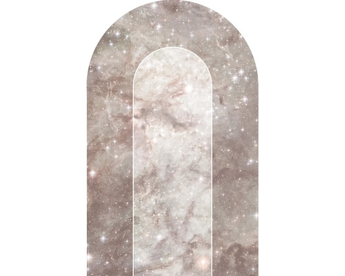 Papier peint panoramique intissé D1-064 Ink Mauve Diamond autoadhésif 1 pce 127 x 200 cm Arche décorative avec motif étoilé pour décoration murale