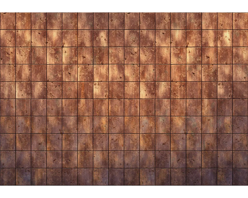 Papier peint panoramique intissé INX8-030 Ink Erosion 8 pces 400 x 280 cm Motif de carreaux pour l'intérieur et l'extérieur