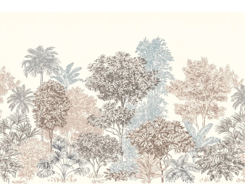 Papier peint panoramique intissé INX8-024 Ink Painted Trees 8 pces 400 x 280 cm Papier peint avec motif de forêt