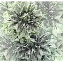 Représentation abstraite d'un dahlia avec des formes géométriques