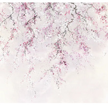 Papier peint décoratif avec des branches fleuries