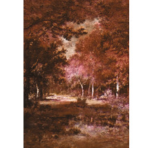 Peinture d'un paysage forestier avec des arbres