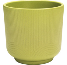 Blumentopf aus Keramik mit gerippter Textur und gewölbtem Design