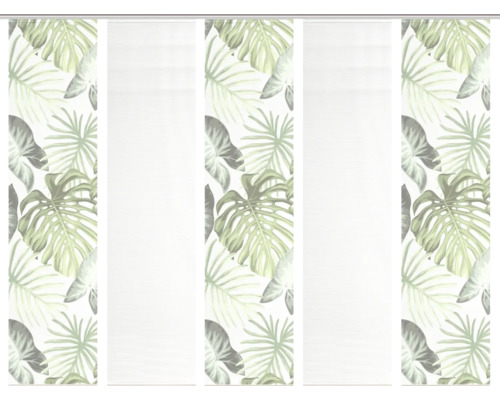 Schiebevorhang mit Pflanzenmuster für Fensterdekoration