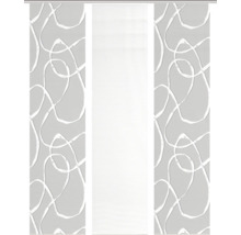 Schiebegardine mit Muster und transparentem Stoff